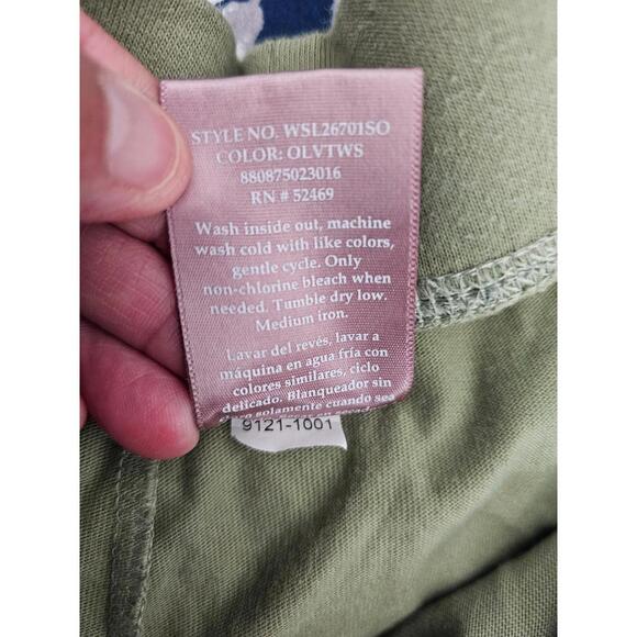 Women's White Stag Elastic Waist Shorts Size Large 12-14 Green Pull On Athletic - Picture 3 of 11